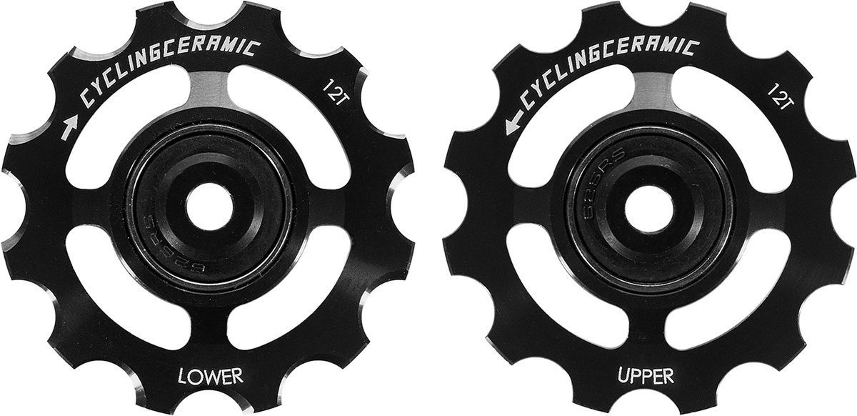CYCLING CERAMIC Pulley wheels Sram Force 12T - derailleurwieltjes - zwart Fiets kopen online