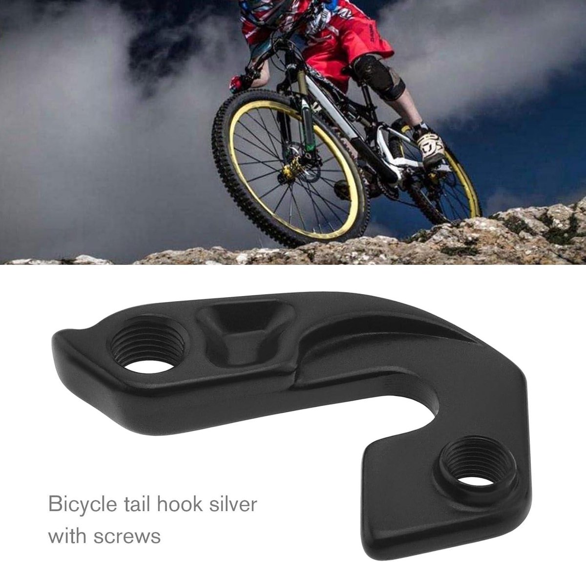Fiets Derailleur Hanger Adapter Mountain Road Bike Vervanging Onderdelen - Achter Mech - Aluminiumlegering - Tailhook Dropout - Compatibel voor Merk - Zwart - 2 stuks. Fiets kopen online