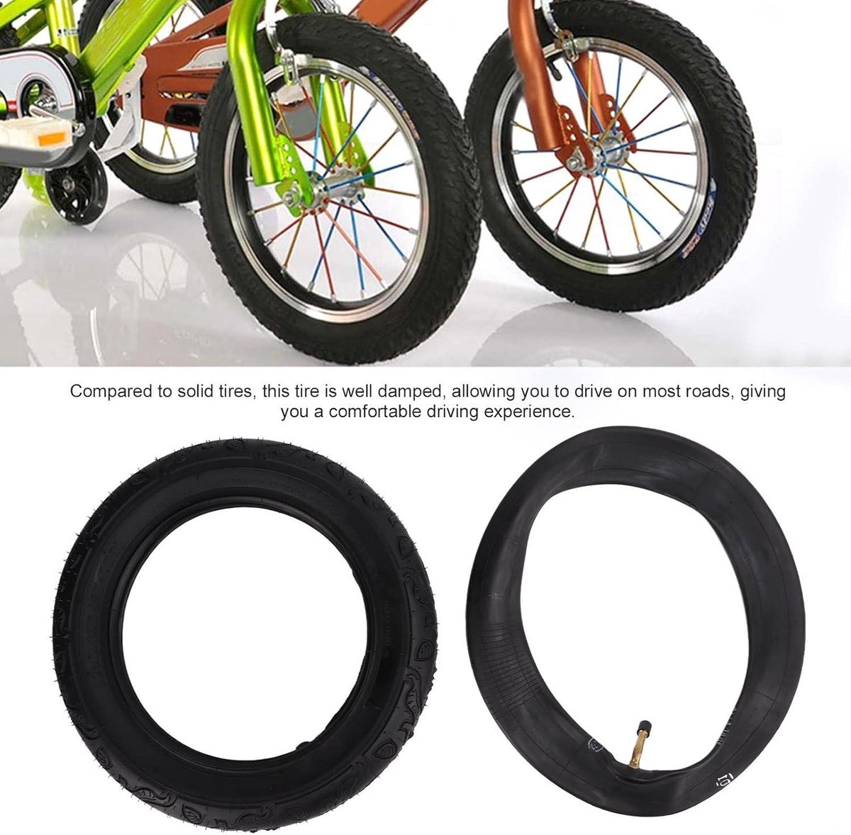 Fietsband 12 x 2.125 inch voor Kinderfiets, Duurzame Constructie met Goede Demping, Loopfiets Geschikt, Slijtvast materiaal. Kinderfiets kopen online