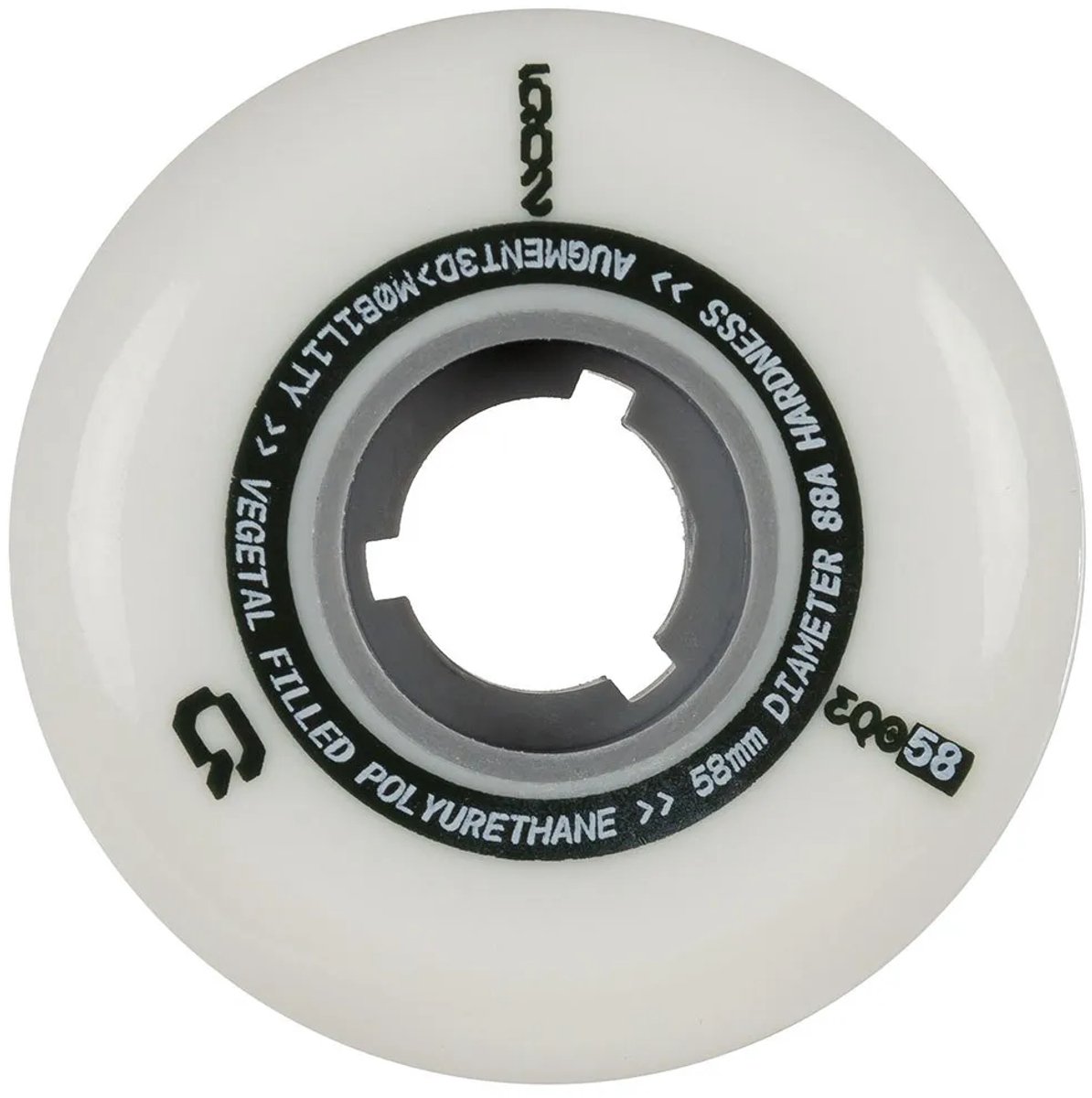 Iqon Eqo 58 88a Schaatswielen 4 Eenheden Transparant 58 mm Skateonderdeel kopen online