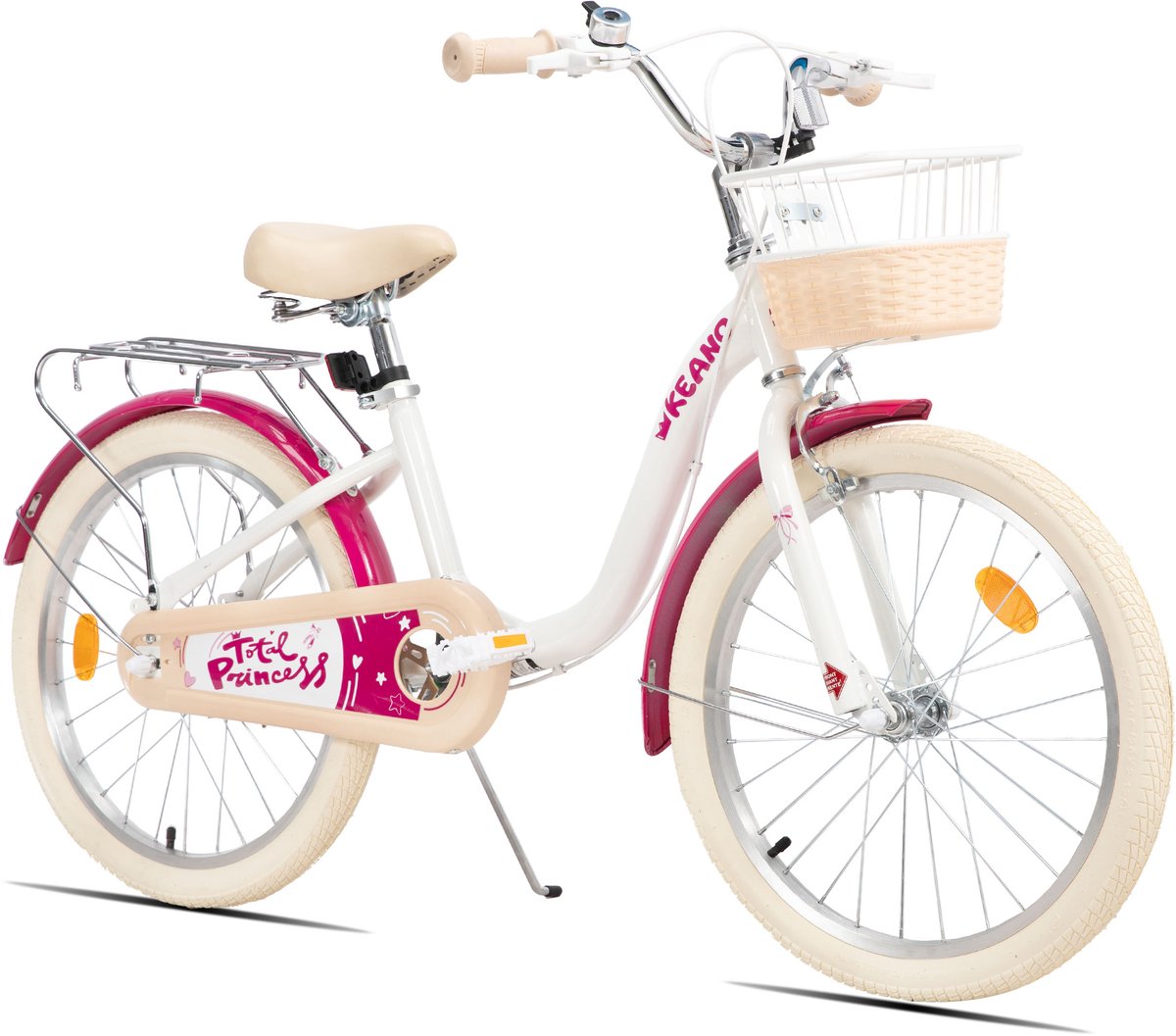 keano kinderfiets 20 inch voor jongens meisjes 7 13 jaar inclusief zijwieltjes wit