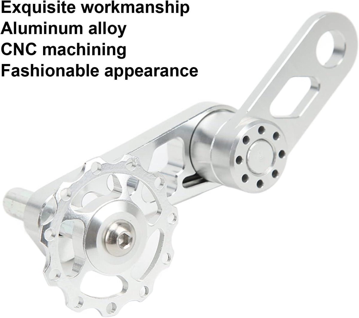 kettingspanner voor vouwfiets aluminium kettingstabilisator fietskettingspanner zilverkleurig