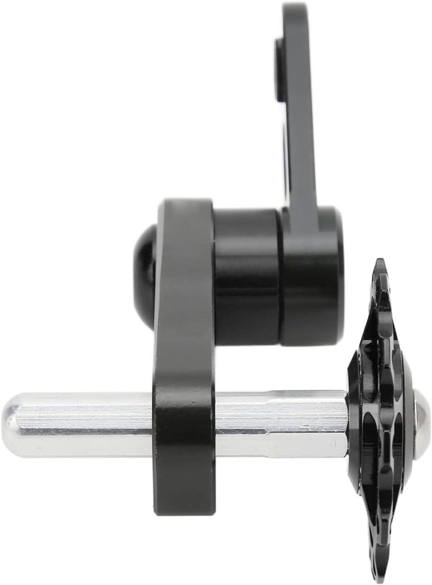 kettingspanner voor vouwfiets in zwart aluminium met single speed functie