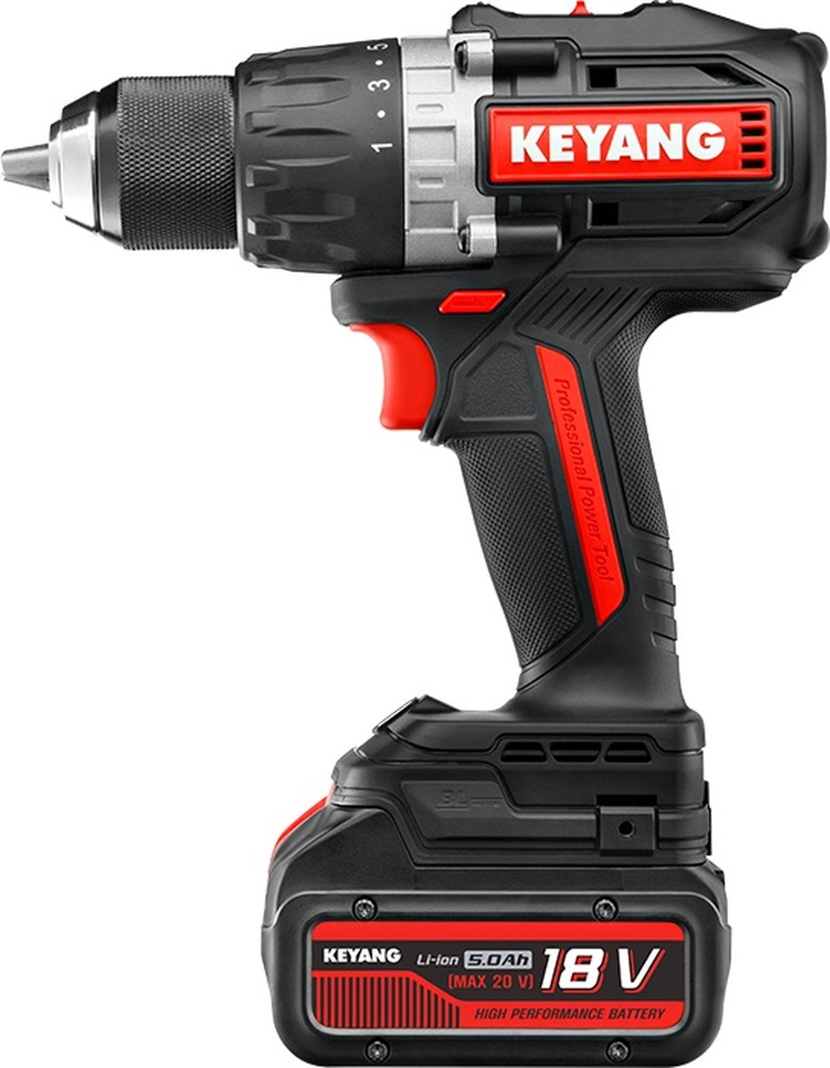 keyang dm20blh100e accu klopboor schroefmachine 18v set 2x 5 0ah accu in koffer