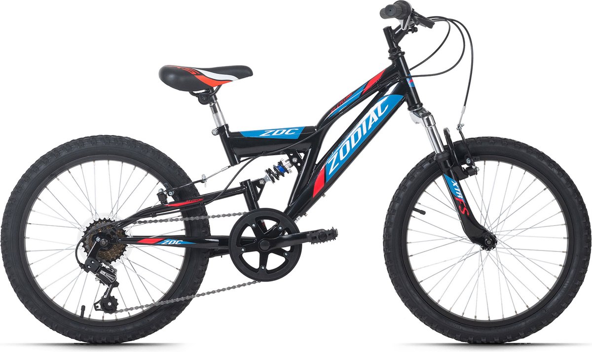 ks cycling fiets kinderfiets 20 zodiac rh 31 cm zwart rood