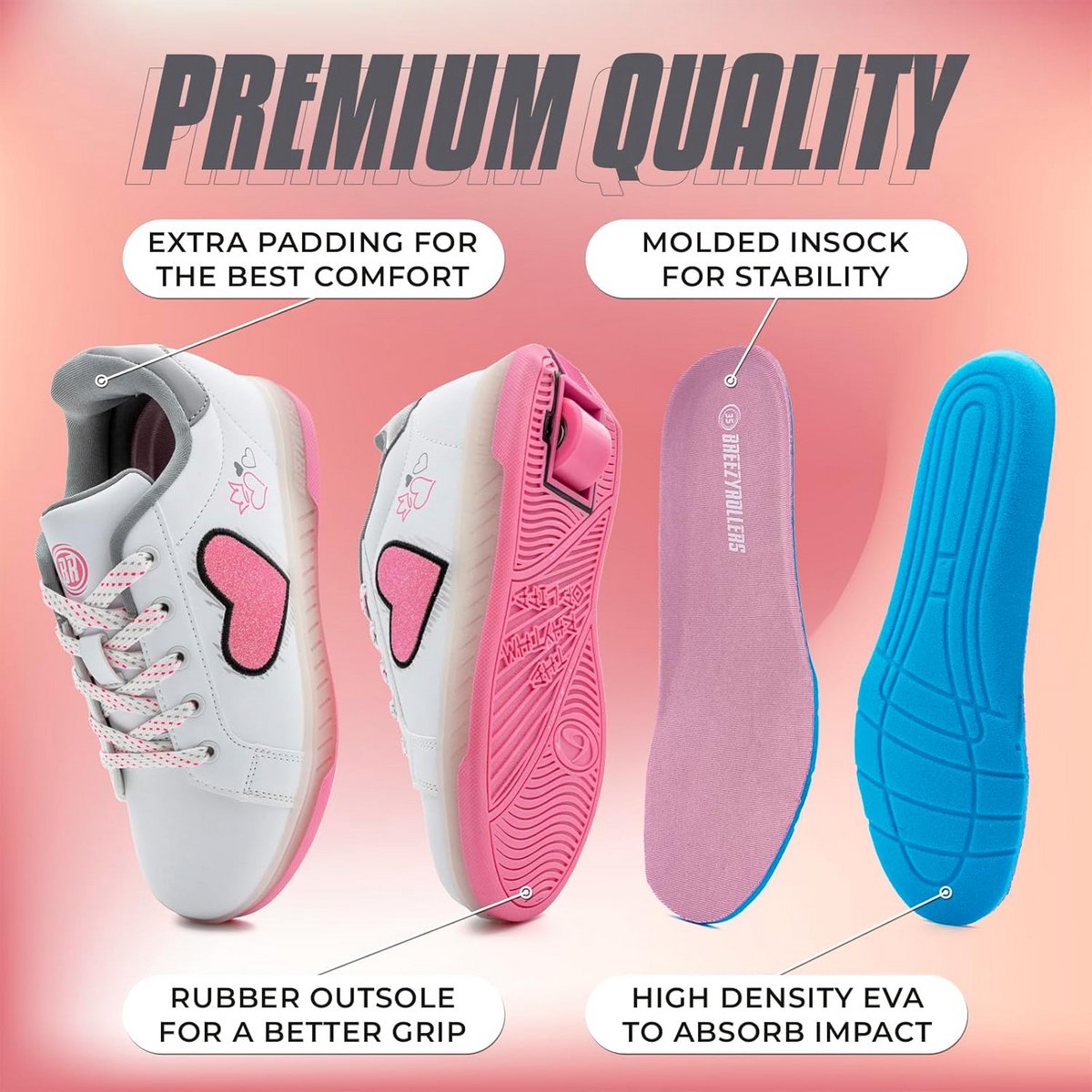 led schoenen met wieltjes voor kinderen sneakers die veranderen in rolschaatsen