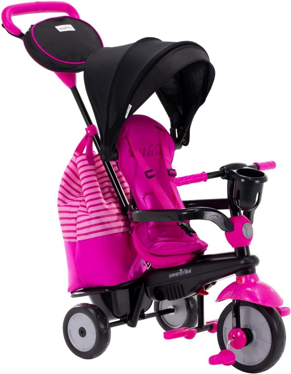 Lichtgewicht Driewieler Roze met Duurzame Wielen en Ouderbesturing Driewieler kopen online