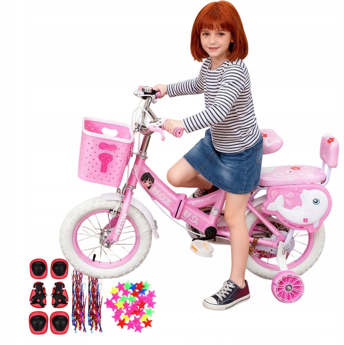 Meisjesfiets 12 inch - Roze - Met Mandje & Zijwieltjes - Inklapbaar - Vanaf 3 Jaar Kinderfiets kopen online