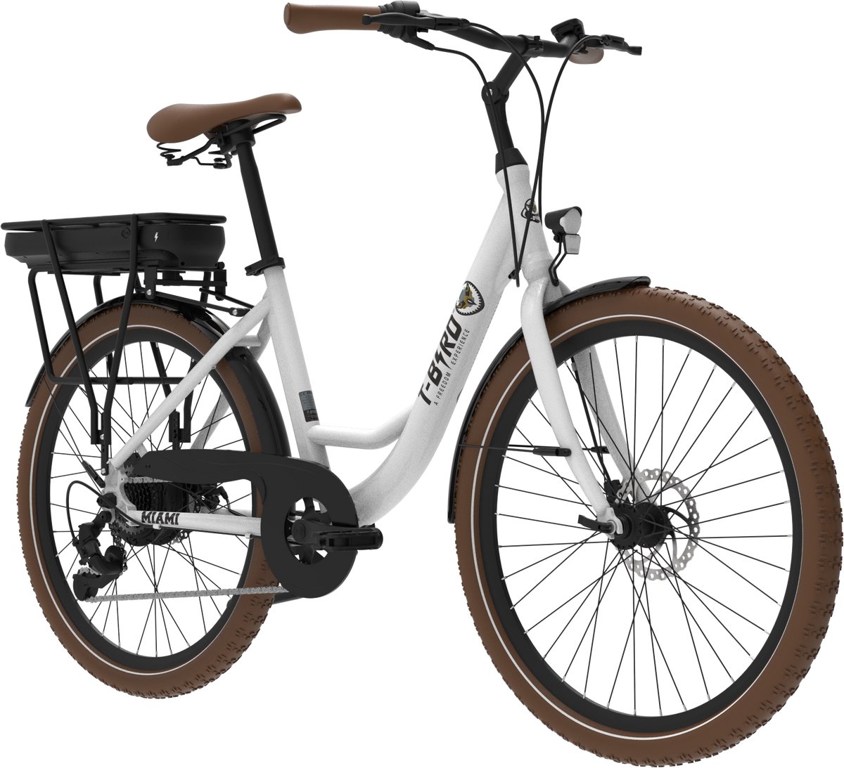 NETTLIFE Elekctrische Fiets 250W - 25km/h - Bereik 35-45km - 26×1.95 Band - Shimano 7 Versnellingen - wit - IP54 Fiets (elektrisch) kopen online
