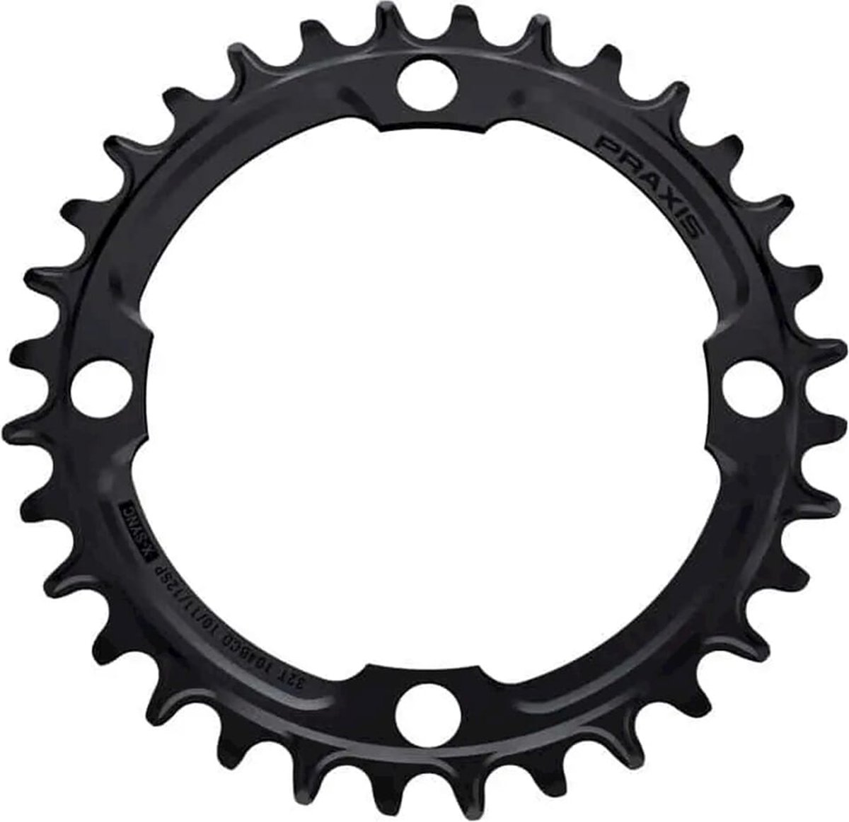 praxis 104bcd 1x narrow wide alloy kettingblad zilver 32t