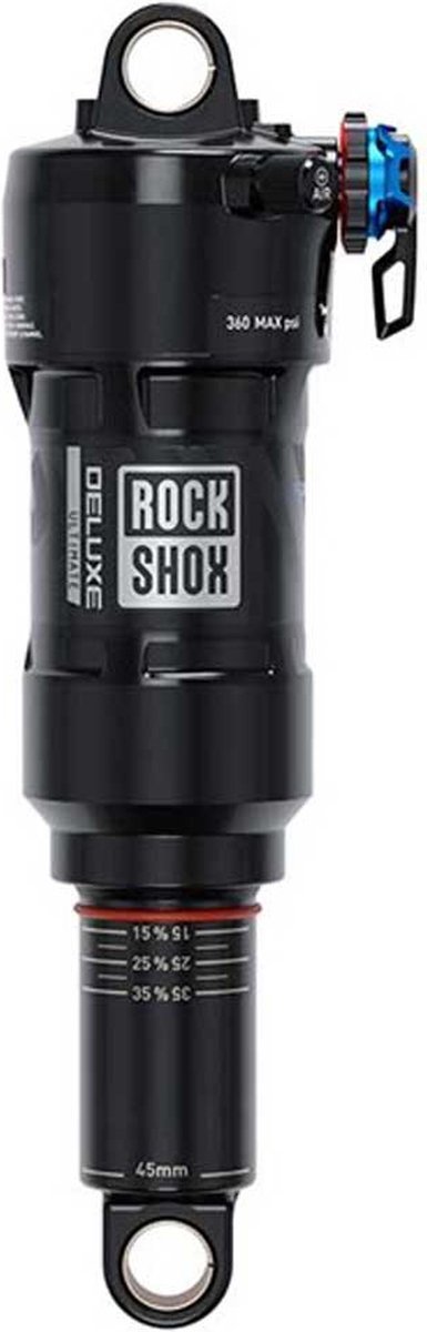 rockshox deluxe ultimate rct c1 debon air trunnion schokdemper zwart 40 mm 190 mm