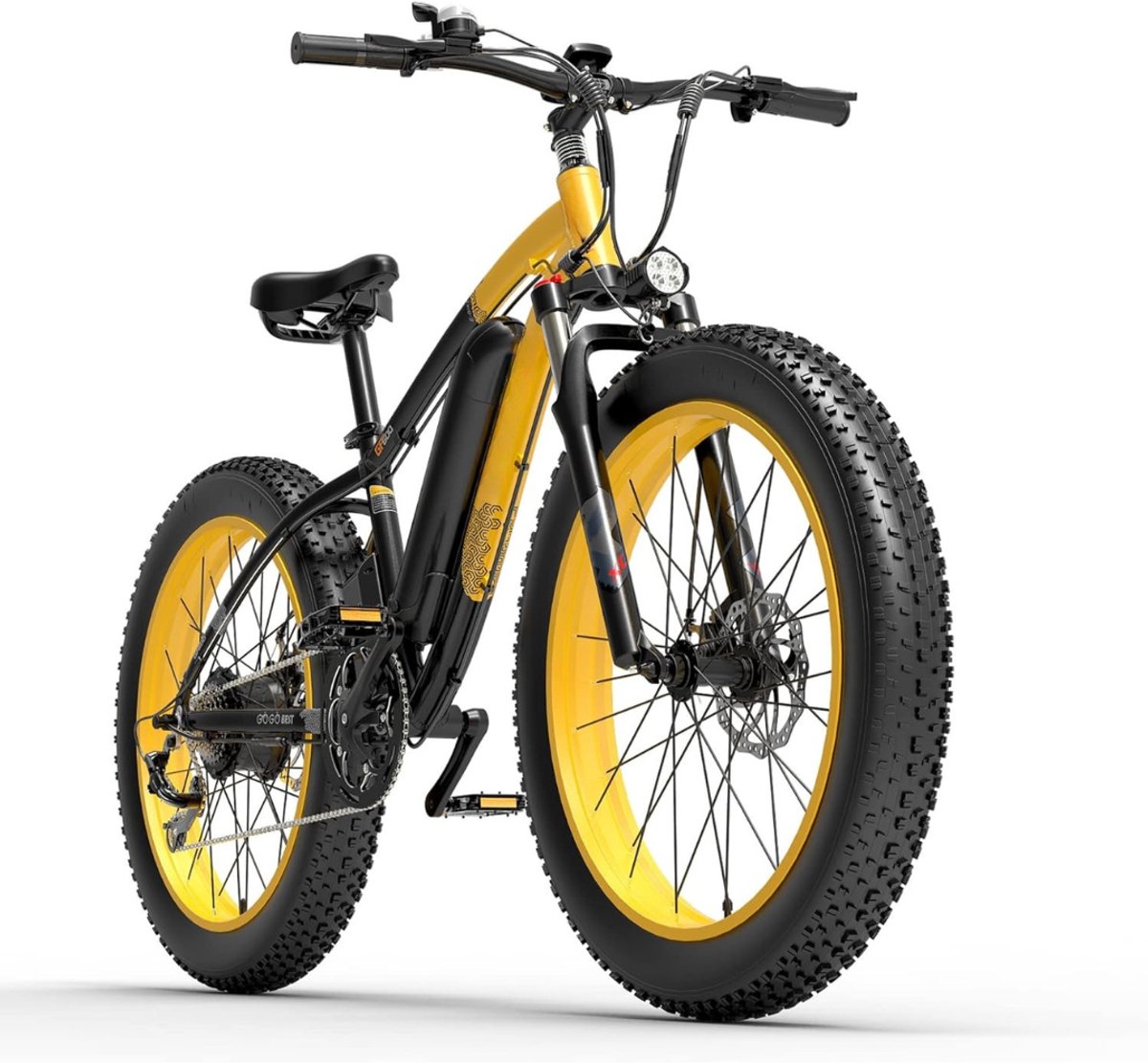 SCH® Elektrische Fiets Middenmotor - fiets - Geel- 148cm × 28cm × 80cm Fiets (elektrisch) kopen online
