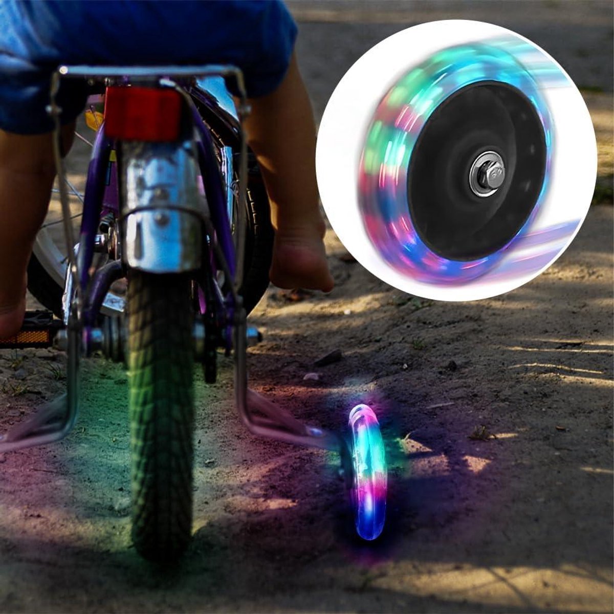 Steunwielen voor kinderfiets - verstelbare universele hulpwielen - fietsstabilisator - 12, 14, 16, 18, 20 inch - zwart Kinderfiets kopen online