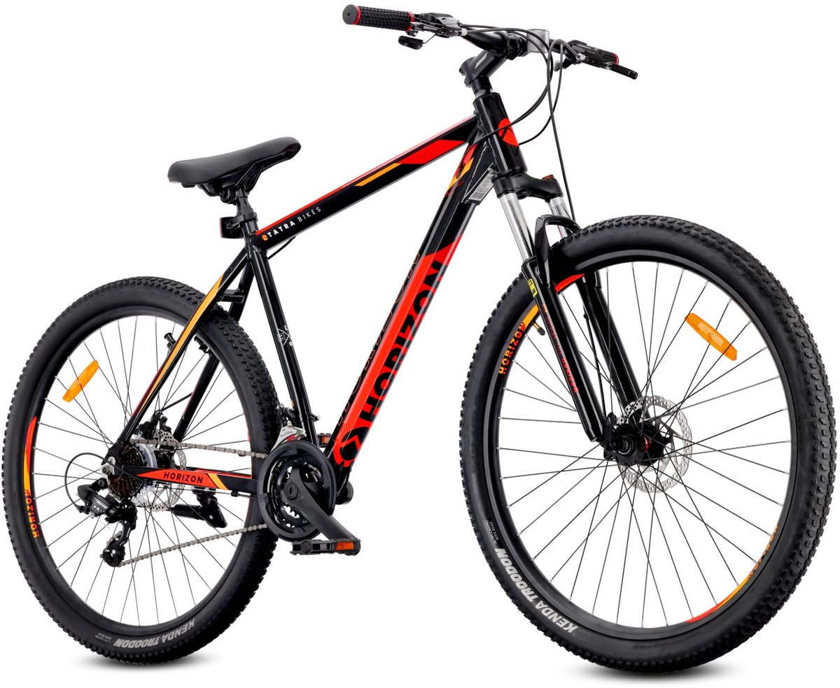 tatra bikes mountainbike 29 horizon mtb fiets voor dames en heren fiets 29 inch 21 inch aluminium frame 21 versnellingen schokdemper schijfremmen zwart