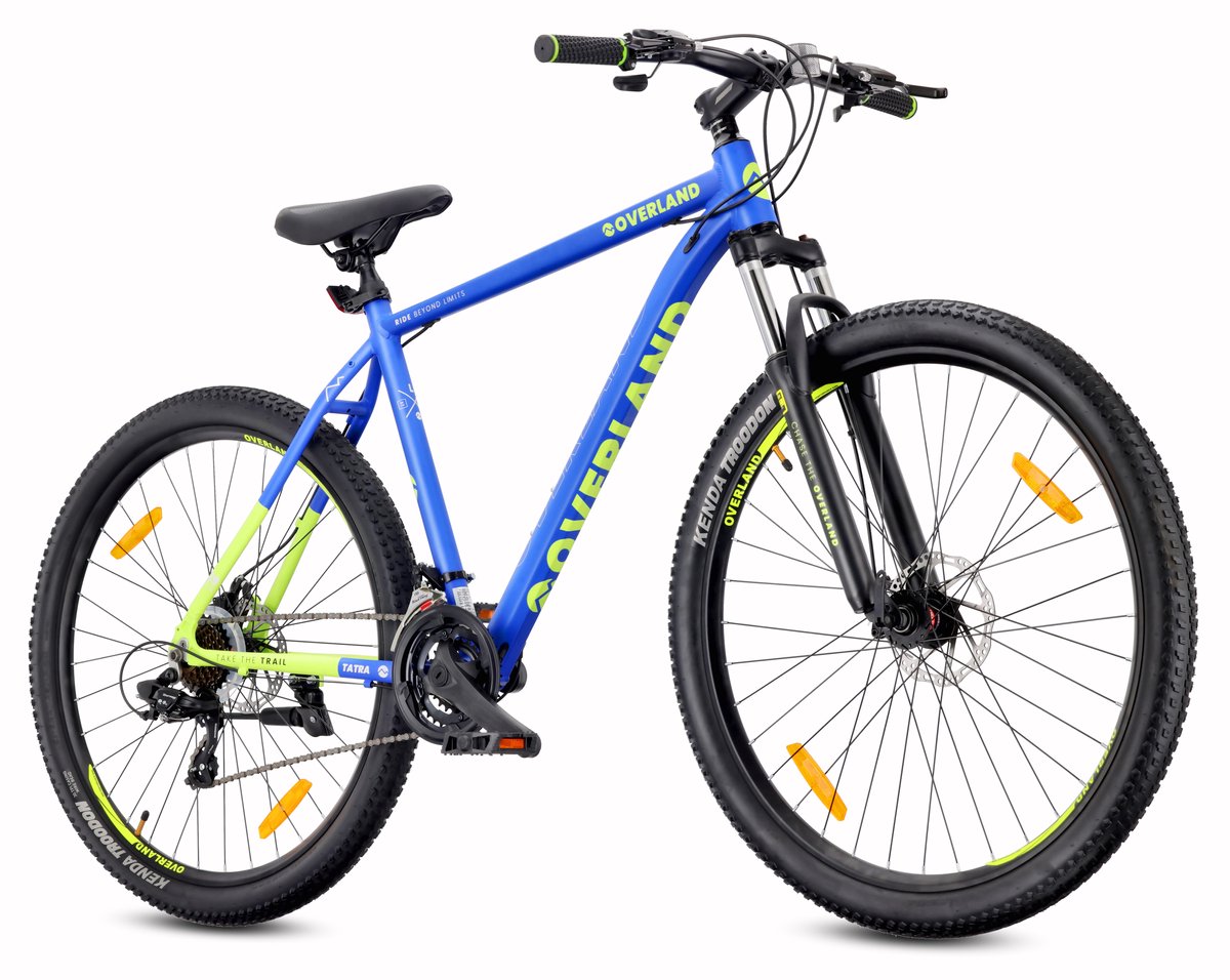 Tatra Bikes Mountainbike 29" Overland, MTB-fiets voor dames en heren, fiets 29" - 21 inch aluminium frame, 21 versnellingen, schokdemper, schijfremmen - Blauw-Lemon Fiets kopen online
