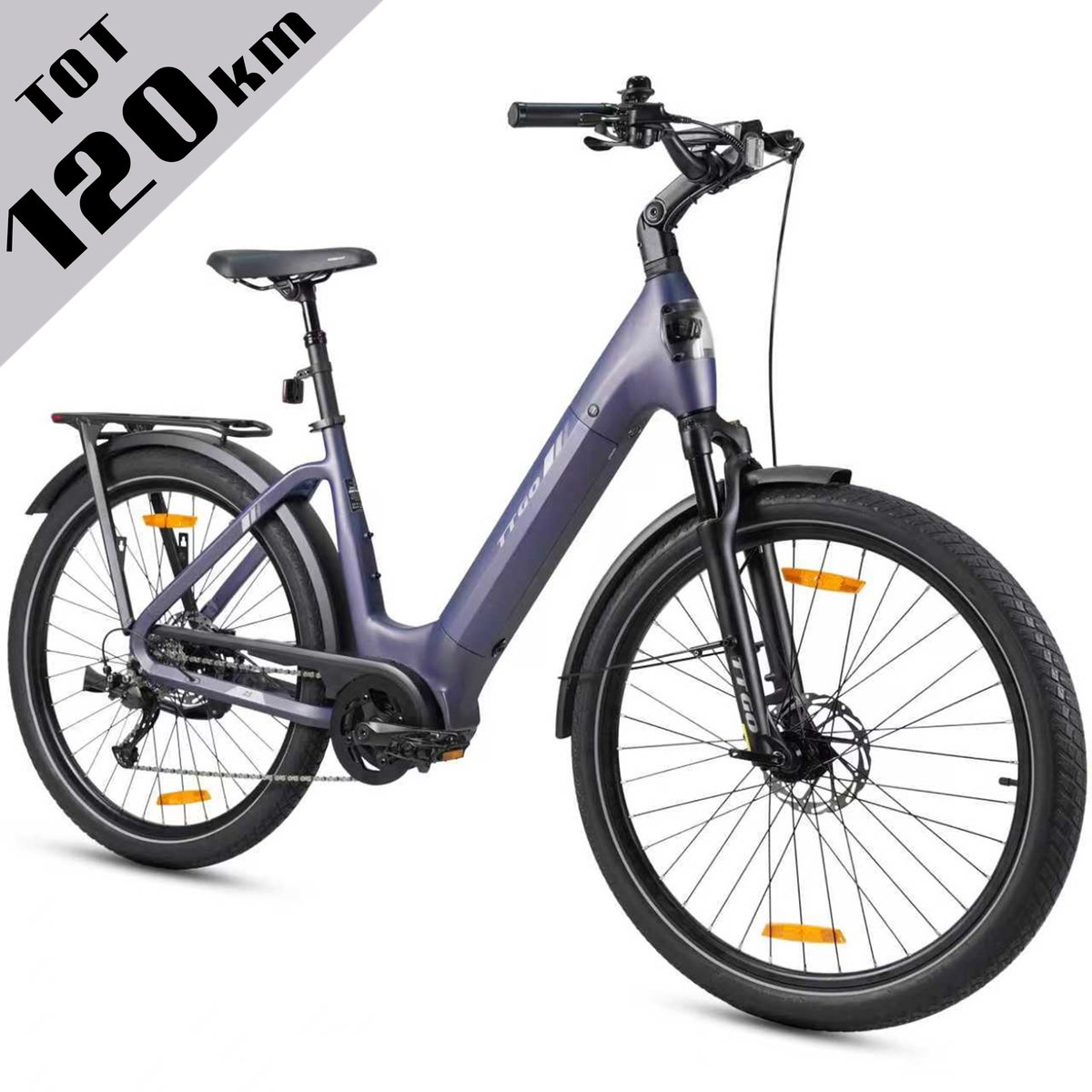 TTGO Elektrische Fiets - Stadsfiets 27.5 Inch - Middenmotor - 18Ah Accu tot 120 km - Shimano 9 Versnellingen - Hydraulische Schijfremmen - Blauw Fiets (elektrisch) kopen online