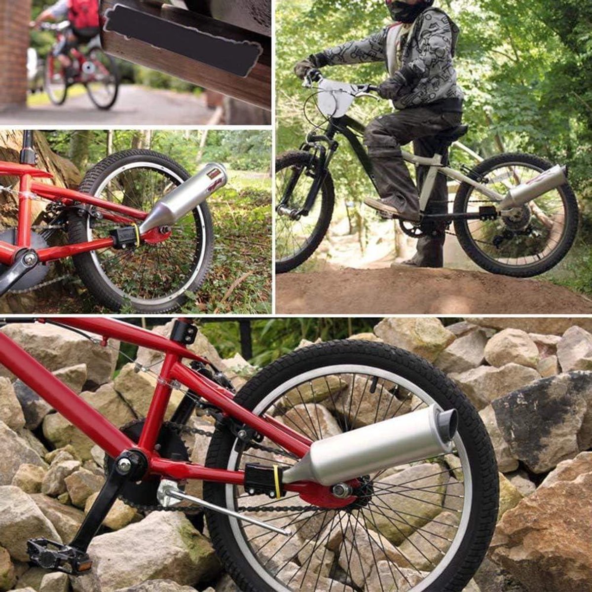 turbo buis voor fietsen geluidsproductiekaartenset fietsspaken turbo uitlaat geschikt voor 40 6 55 9 cm fietsen