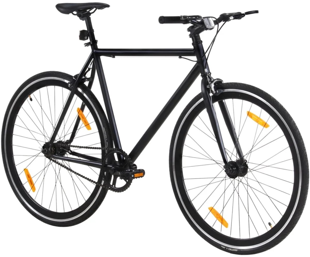 VidaXL - Heren Fiets - 28 Inch - 59 cm - Bike - Fiets - Lichtgewicht - Comfortabele Zithouding - Vaste Versnelling - Stijlvol en Praktisch - Zwart Fiets kopen online