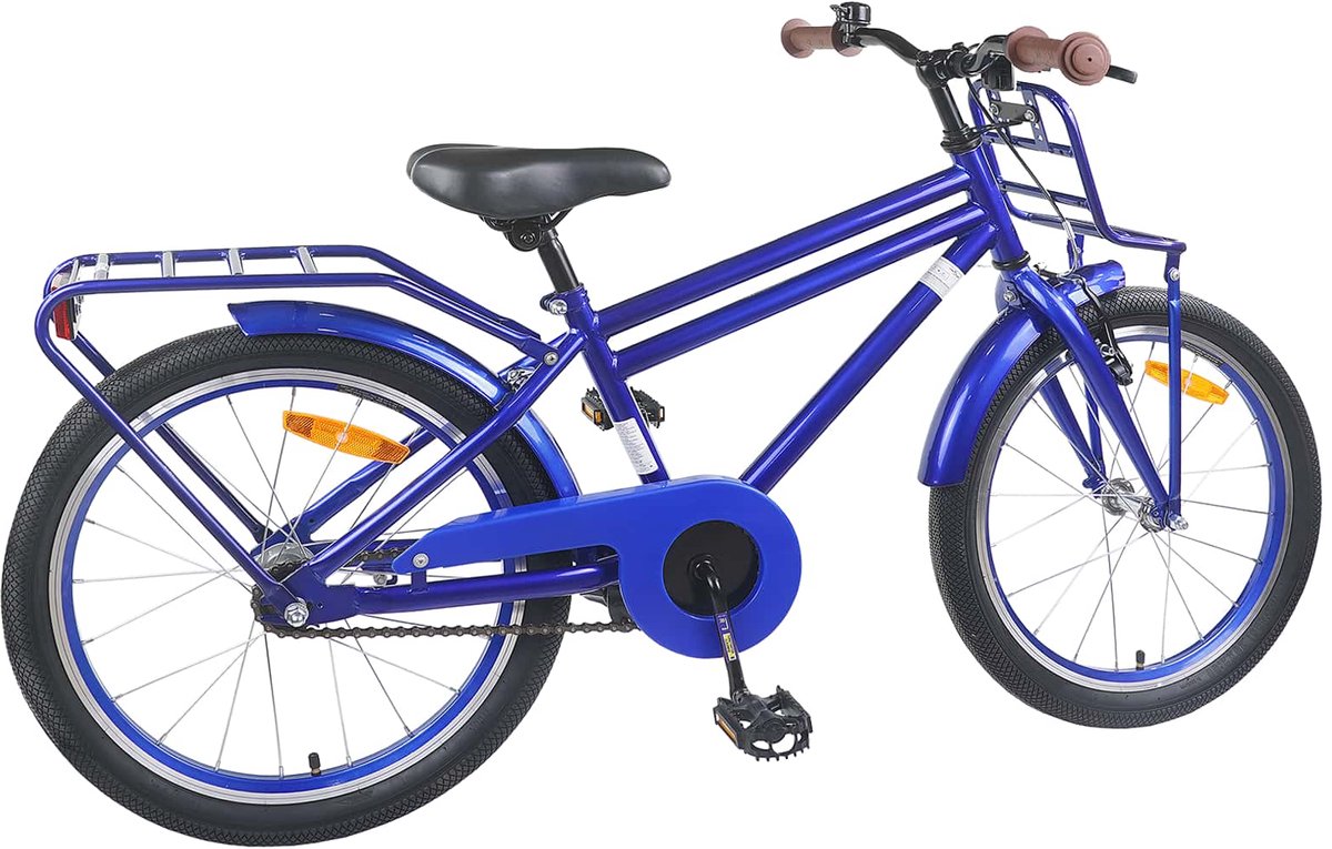 vidaXL - Kinderfiets - 18 - Inch - voor - 5-7 - jaar - oud - Donkerblauw Fiets kopen online