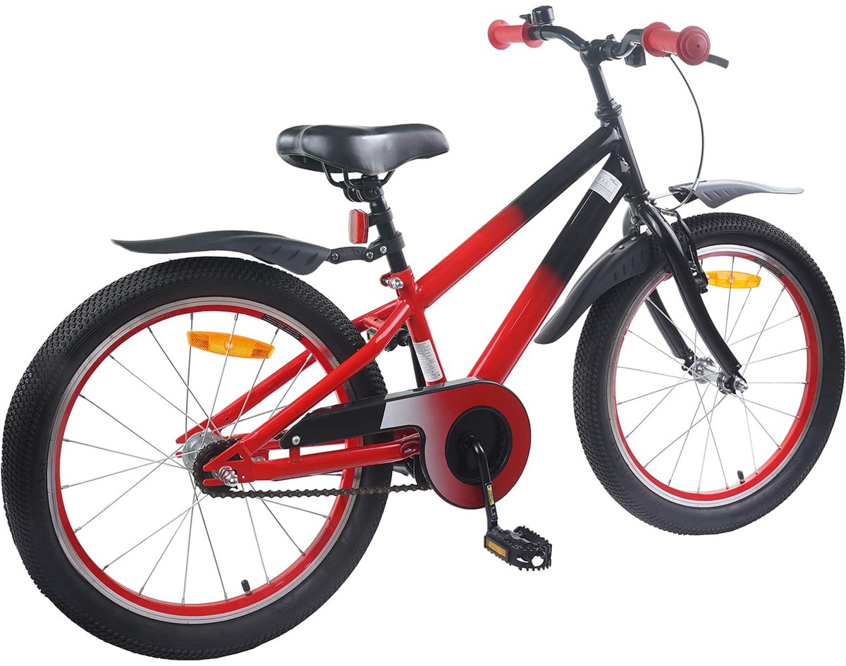 vidaxl kinderfiets 20 inch voor 6 11 jaar oud blauw zwart