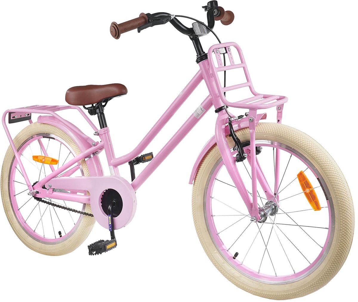 vidaXL - Kinderfiets - 22 - Inch - voor - 7-12 - jaar - oud - Licht - Roze Fiets kopen online