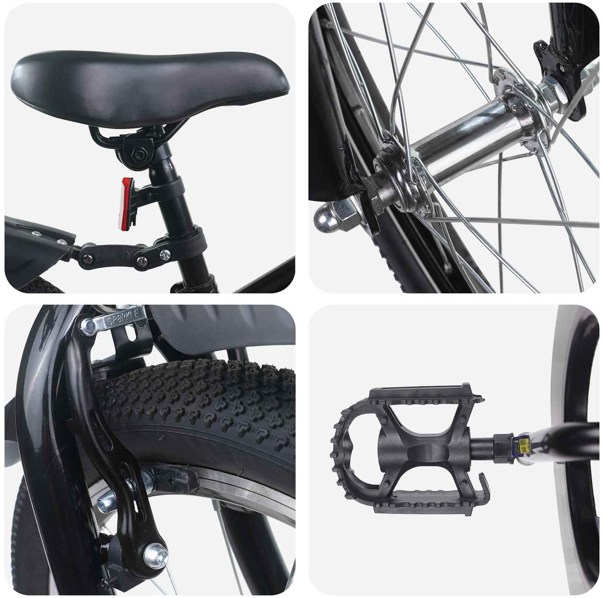 vidaxl kinderfiets 22 inch voor 7 12 jaar oud zwart