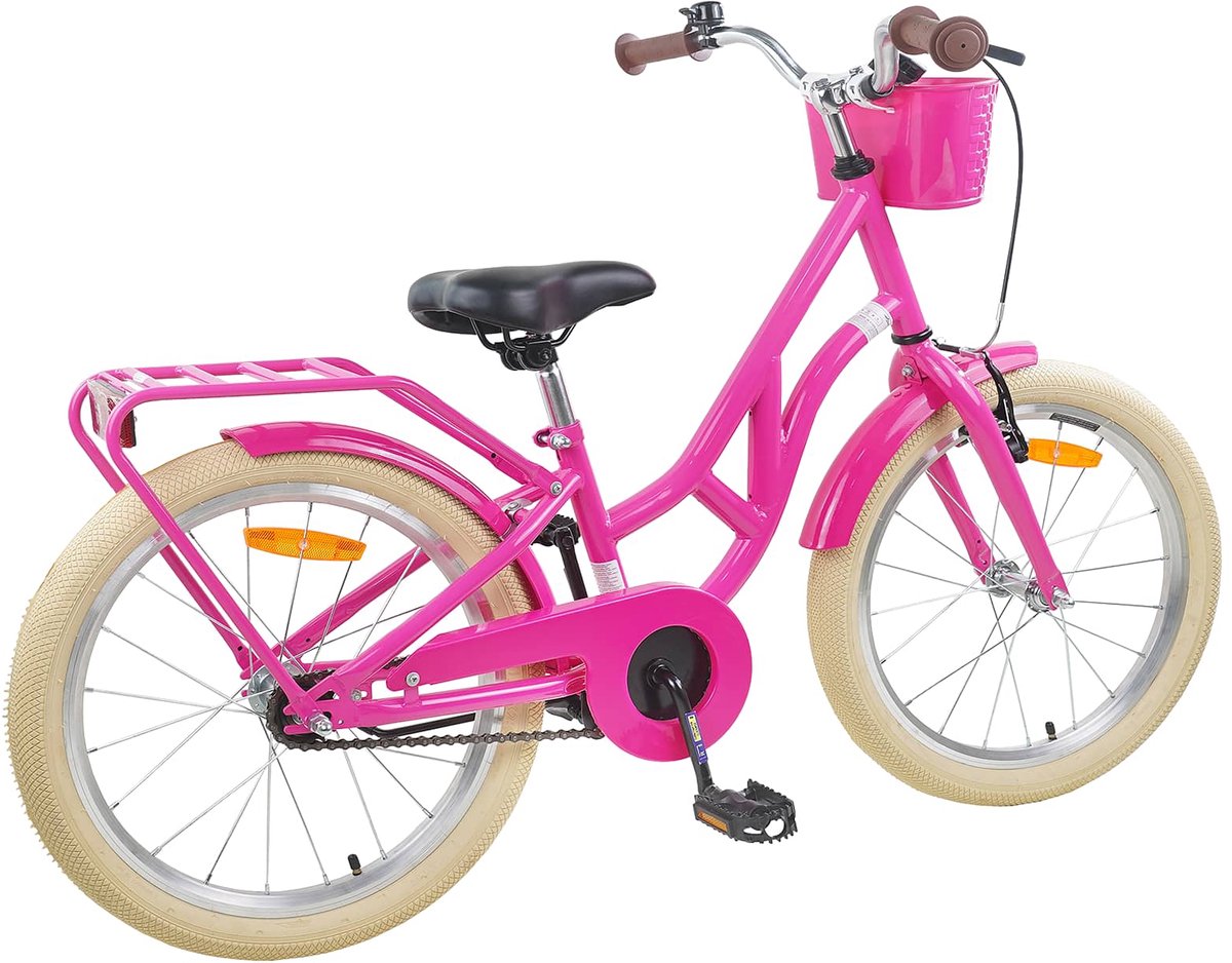 vidaxl kinderfiets 24 inch voor 8 12 jaar oud donkerroze