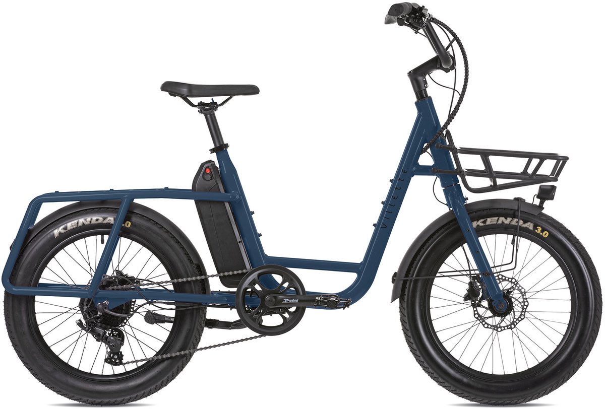 villette citadin plus elektrische transportfiets city alu blauw