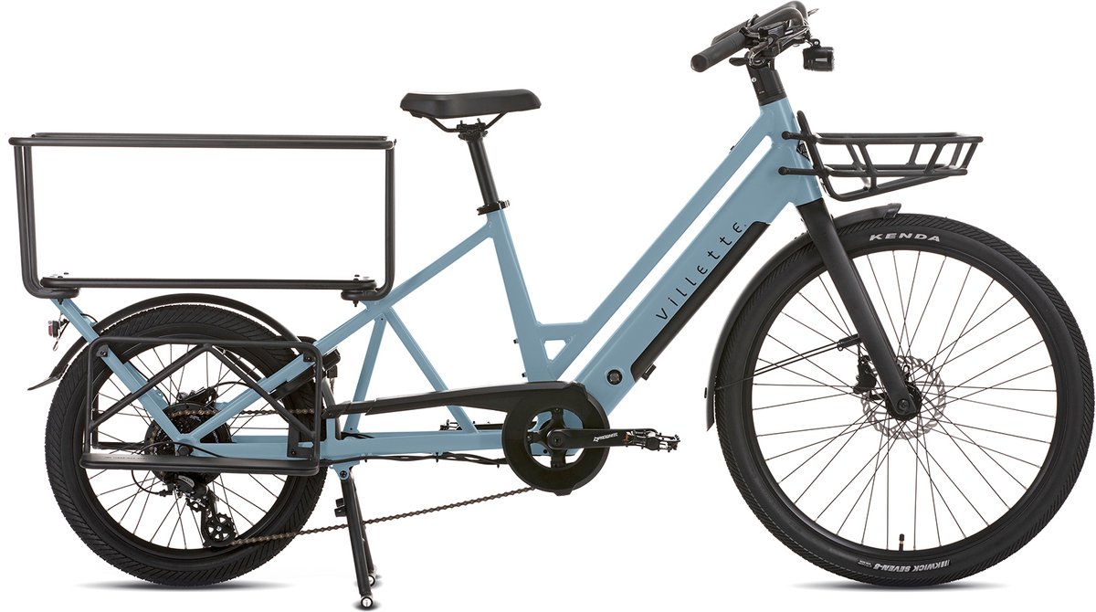 Villette la Famille elektrische longtail transportfiets 10 Ah blauw Fiets (elektrisch) kopen online