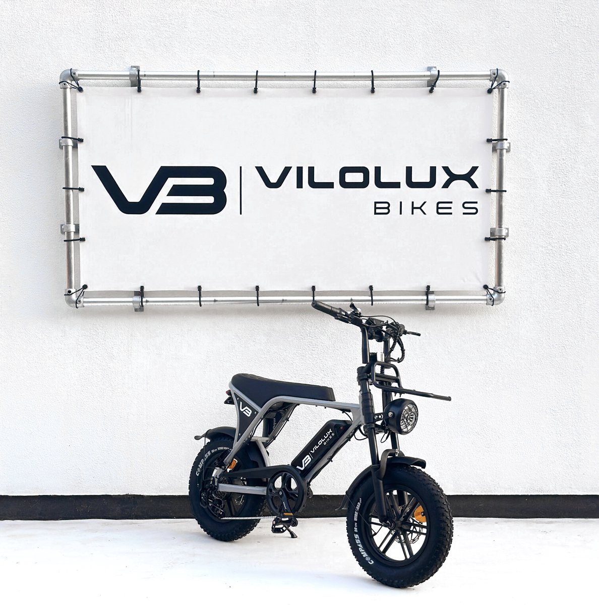 Vilolux Fatbike electrisch - Fatbike C80 Mini - NARDO GREY- voorrek - Legaal - Rijklaar geleverd - 16 inch - Niet opvoerbare fatbikes - 2 Jaar garantie - Hydraulische remmen - Alarm Fiets (elektrisch) kopen online