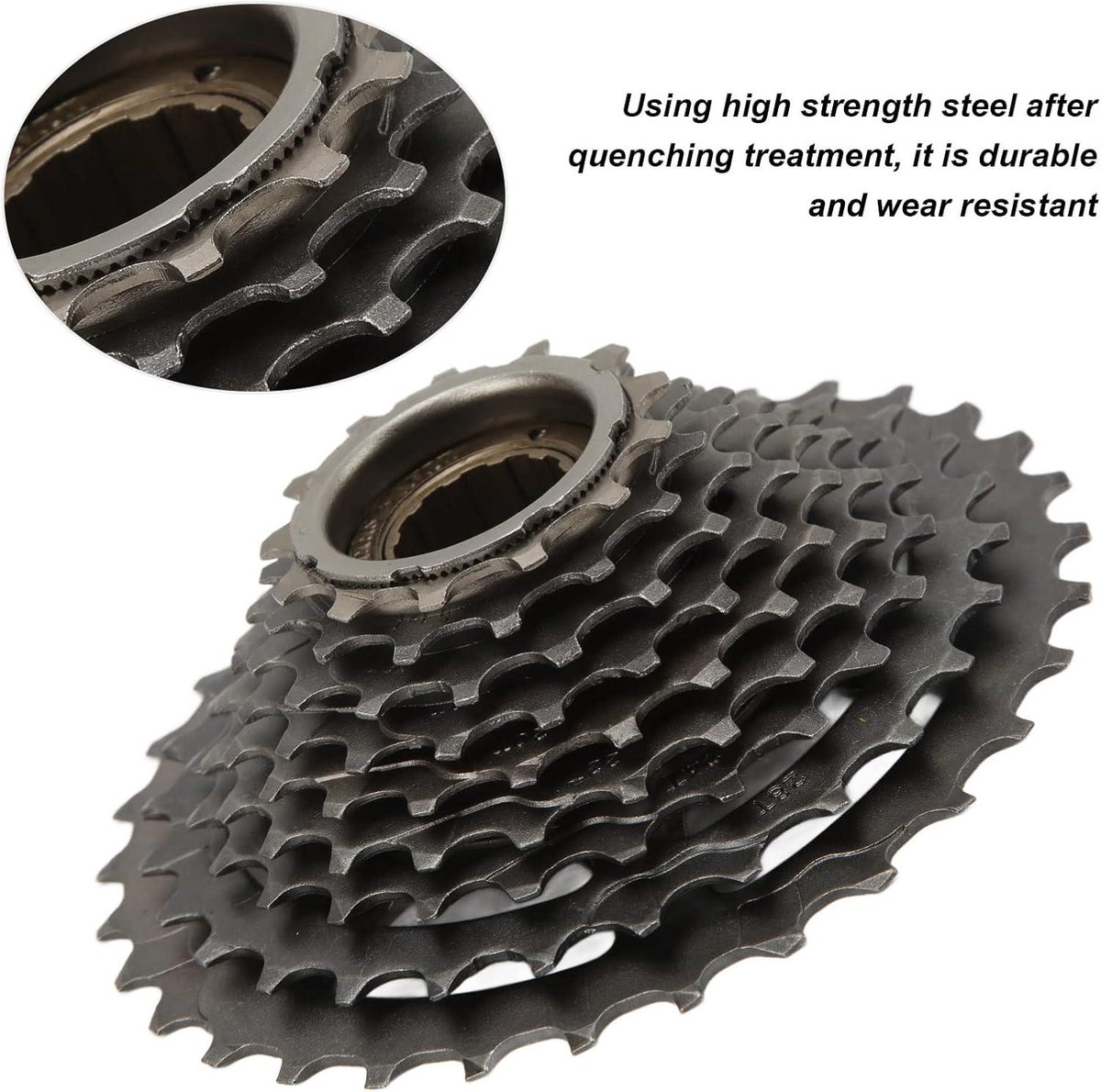 VirtuBuy- fietscassette - schroefkrans - 9 versnellingen - mountainbike - reservehardware accessoires - stalen naaf - type schroefdraad - geschikt voor fiets - zilver model Fiets kopen online