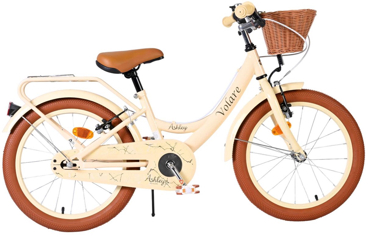 Volare Ashley Kinderfiets - Meisjes - 18 inch - Creme - Twee handremmen Kinderfiets kopen online