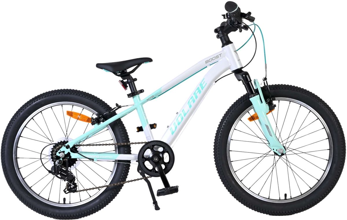 Volare Boost Kinderfiets - 20 inch - 7 Speed - Wit/Mintgroen Kinderfiets kopen online
