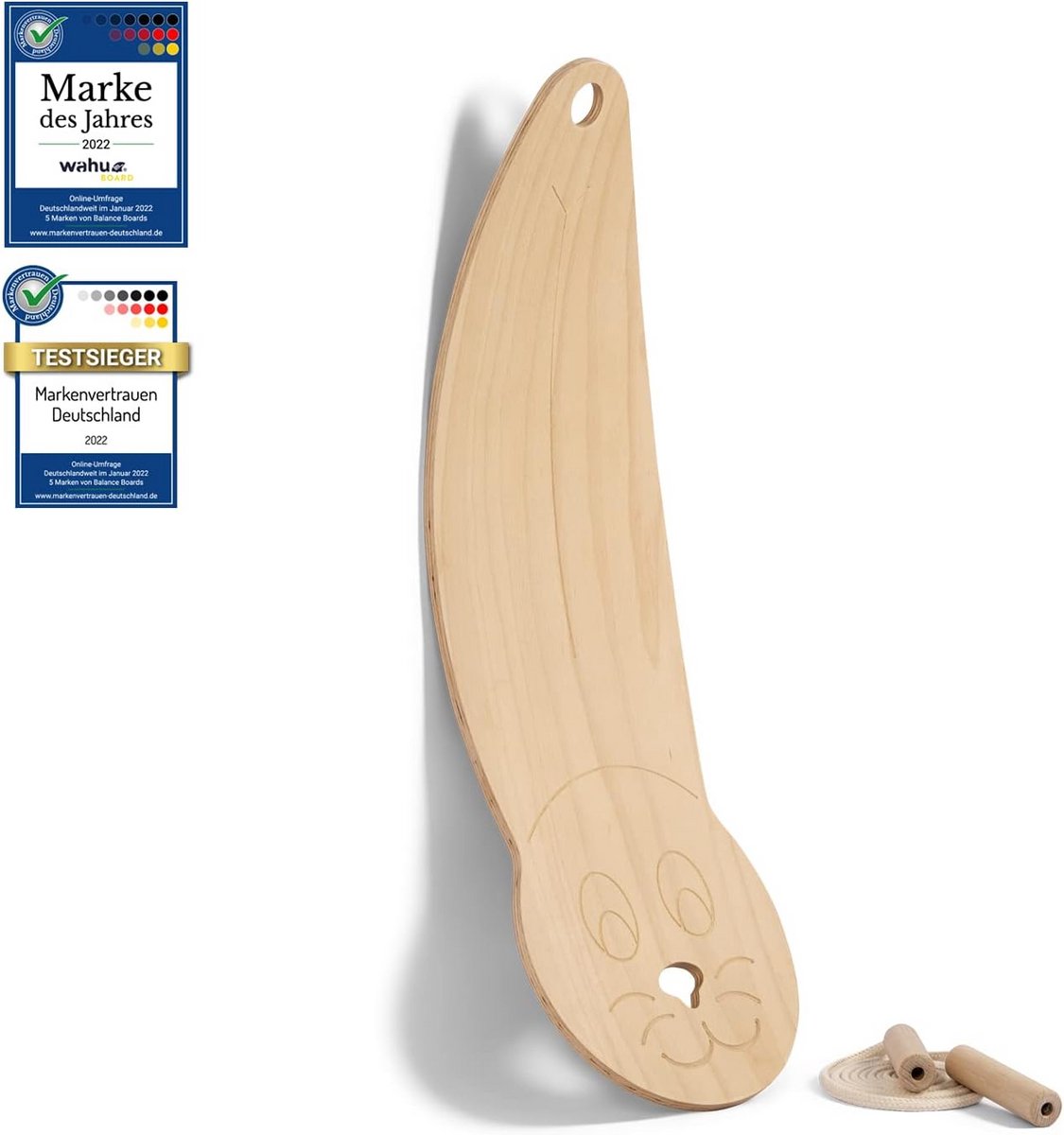 wahu board balansbord hout met unieke rocker vorm