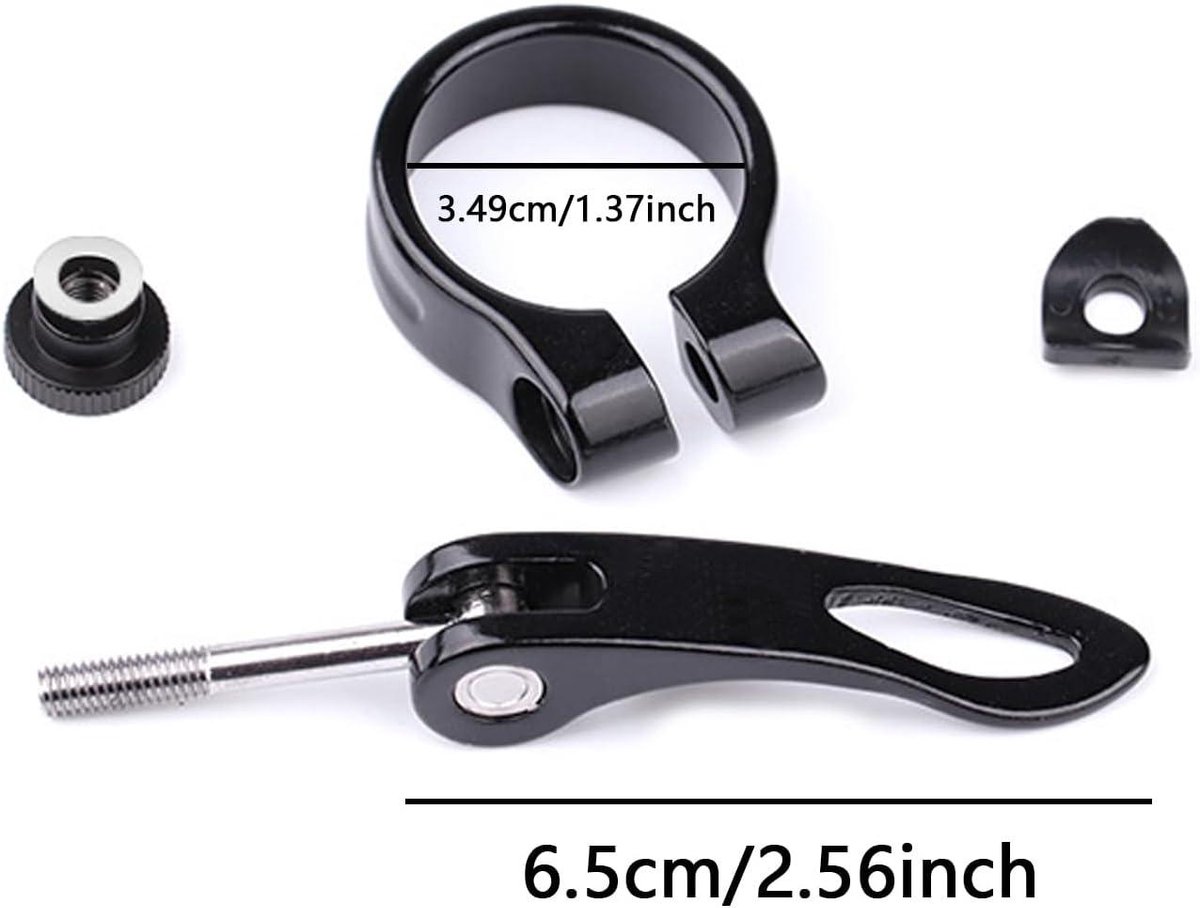 Zadelklem voor de fiets - Aluminiumlegering - Snelspanner - Zwart - 34,9 mm - Stevig en betrouwbaar Fiets kopen online