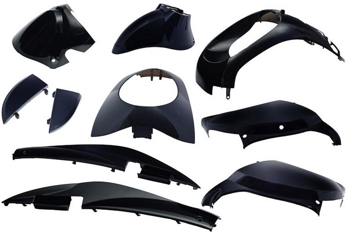 10-delige Edge kuipset voor Sym Mio - Zwart Metallic Fiets kopen online