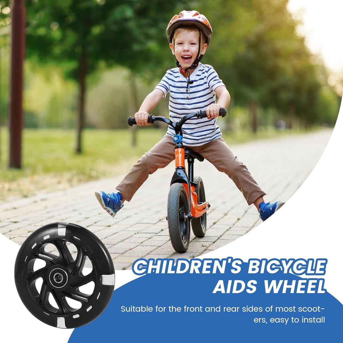 120 mm kinderstep - LED verlichting - knipperlicht met voor- en achterlagers - zwart Step kopen online