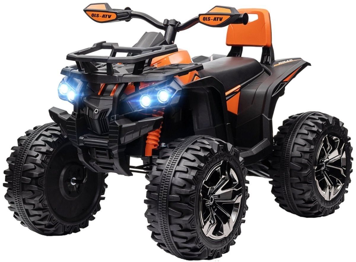 12v elektrisch kinder quad vooruit achteruit mp3 muziekspeler led koplamp 3 8 km h voor kinderen van 3 5 jaar oranje