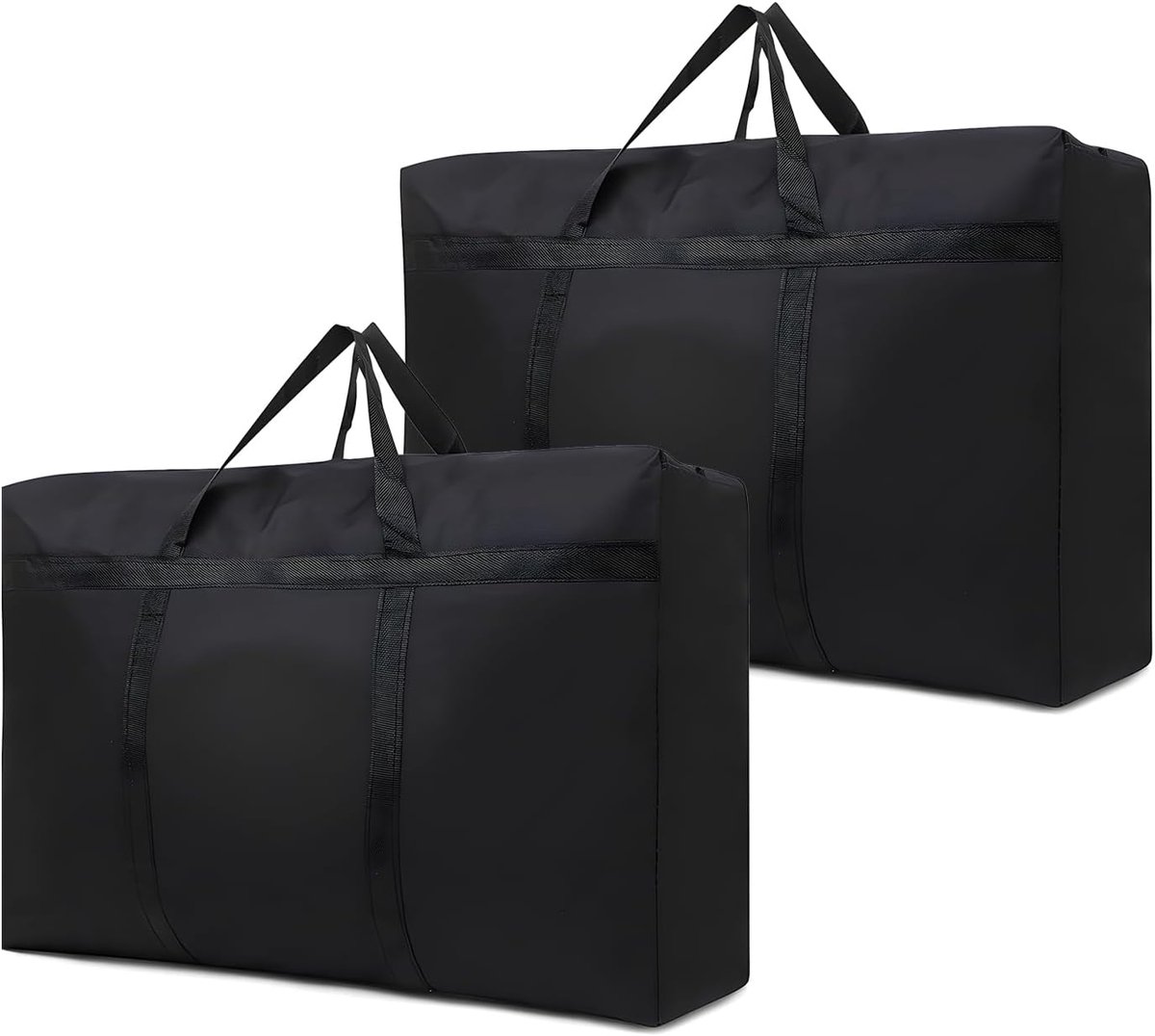 2 stuks grote zwarte opbergtassen van 100 liter, opvouwbare kerstboomvormige verhuisdozen met ritssluiting en handvatten, waterdichte opbergtassen voor kleding, dekbedden en dekens. Opbergtas kopen online
