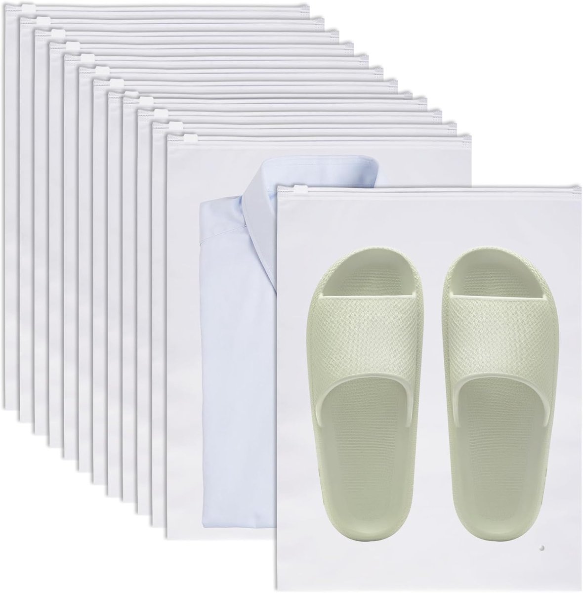 25 herbruikbare reiskledingzakken 35 x 27 cm met ritssluiting en ventilatiegaatjes waterdichte matte reiszakken voor het inpakken van kleding schoenen handdoeken en cosmetica