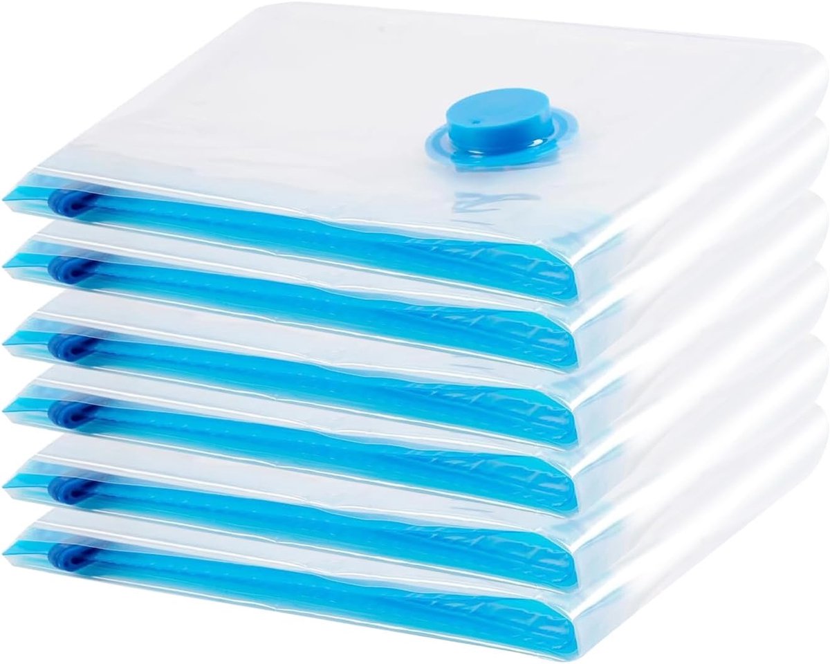 6 stuks vacu m opbergzakken vacu mzakken voor kleding compressie vacu m opbergzakken herbruikbare opbergzakken voor beddengoed kleding dekbedden matrassen tenten en op reis 60 40 cm