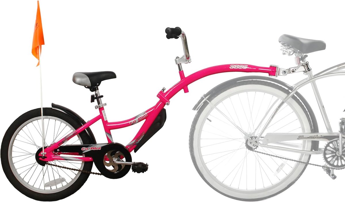 Aanhangerfiets - Kinderfiets - Samen Fietsen - Soepel Stuursysteem - 20 Inch - Roze Kinderfiets kopen online