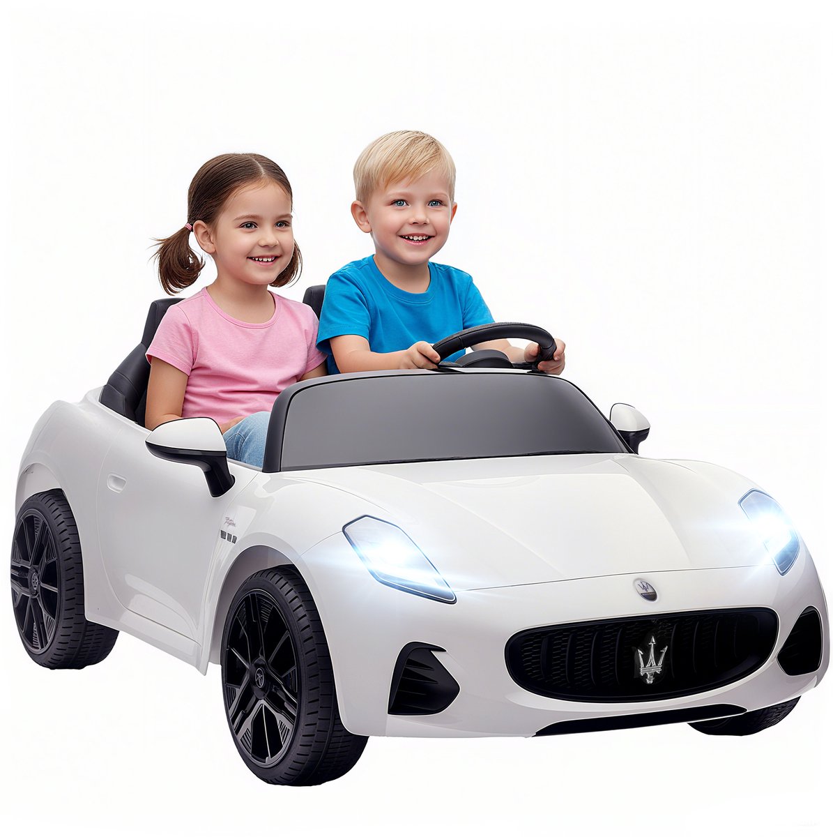 AIYAPLAY Elektrische auto voor kinderen Kunststof, Metaal 120L x 72B x 50H cm Wit Accuvoertuig kopen online