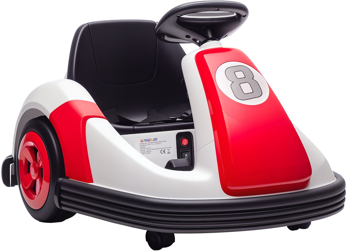 AIYAPLAY - Elektrische botsauto voor kinderen - Metaal, PP - 70 x 58 x 46,5 cm - Rood Accuvoertuig kopen online