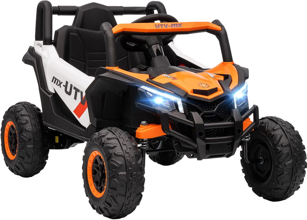 aiyaplay elektrische kinder utv van aiyaplay kunststof metaal 96l x 61b x 56h cm oranje