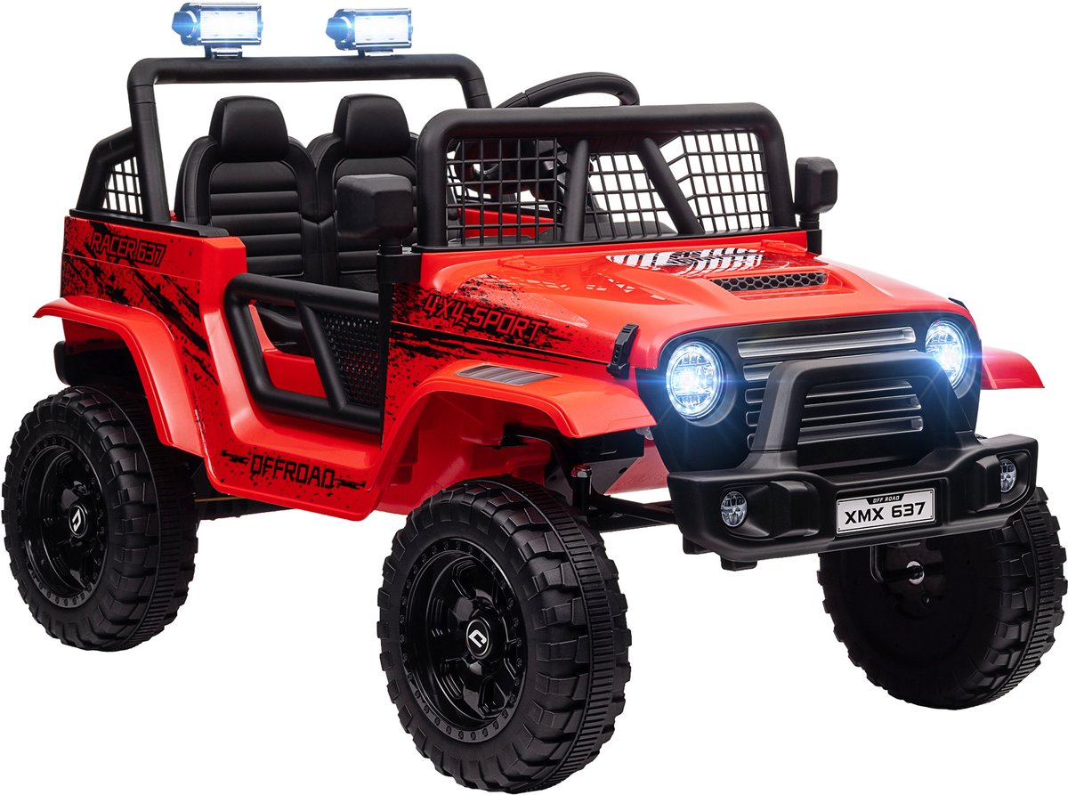 AIYAPLAY Kinderrijauto voor off-road speelplezier Kunststof, metaal 109L x 67B x 68,5H cm Rood Accuvoertuig kopen online