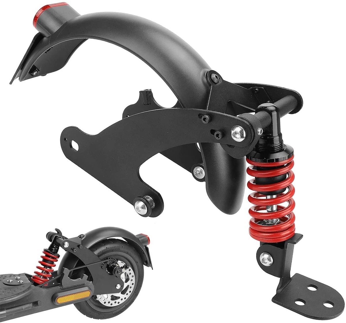 allecto achtervering schokabsorber verbeterde schokdemping staal accessoires voor elektrische scooter geschikt voor xiaomi m365 pro pro