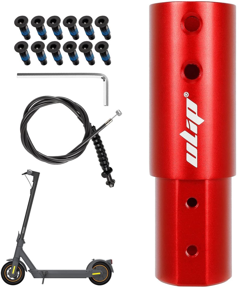 allecto electric scooter extension tube hoogteverstelling verhoogt comfort rood accessoire voor segway ninebot geschikt voor volwassene
