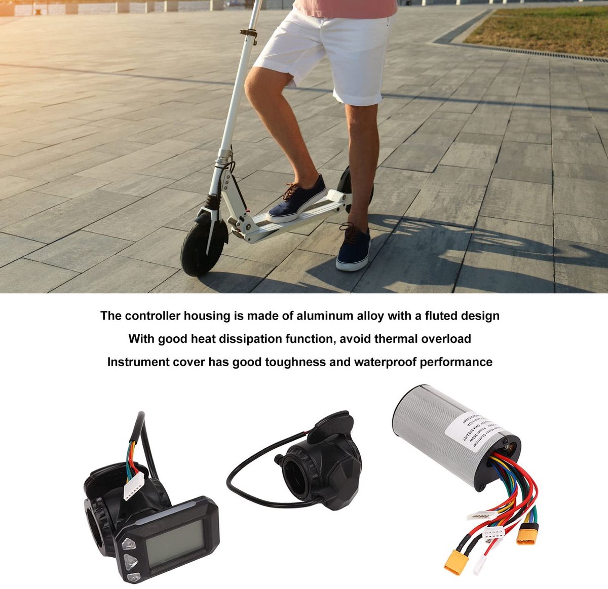 allecto elektrische step controller kit 350w display paneel reserveonderdeel ondersteuning echte tijd 36v 12a geschikt voor step