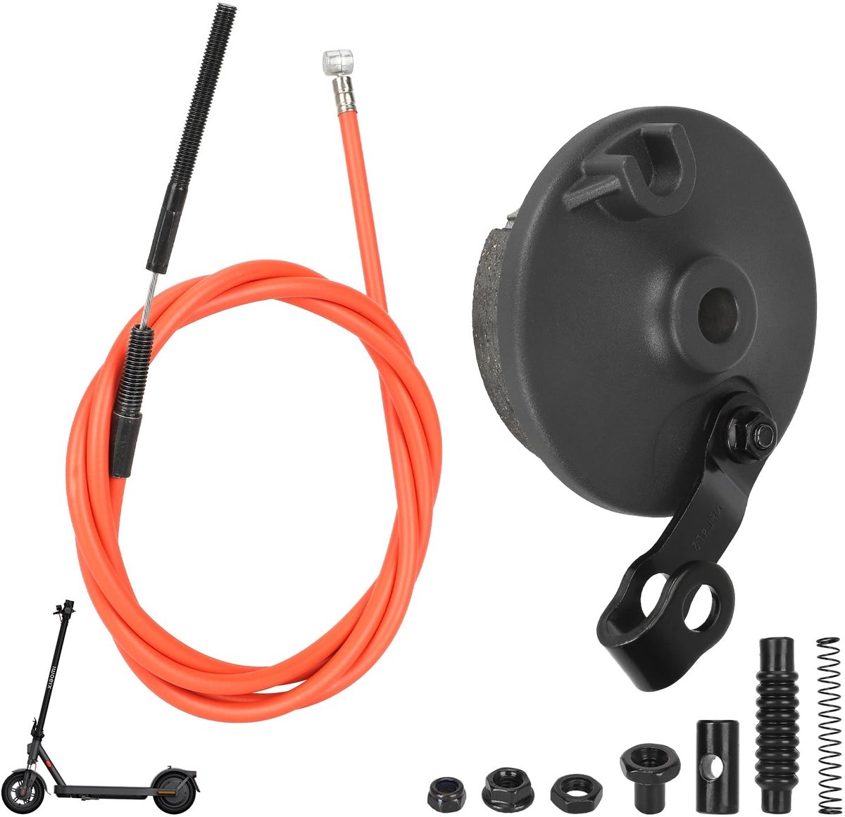 allecto scooter remkabel universele reserveonderdelen hoogwaardig en duurzaam oranje en zwart geschikt voor xiaomi 4 lite inclusief tro